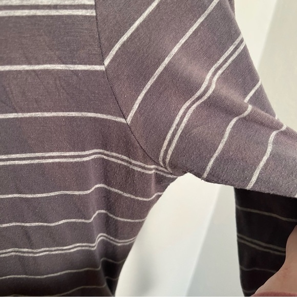 Athleta Comeback Midi Dress Gray Striped S - Picture 8 of 14